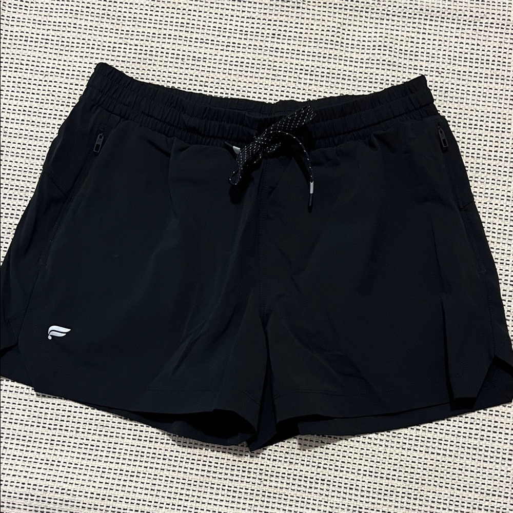 Fabletics Black Athletic Shorts with Drawstring